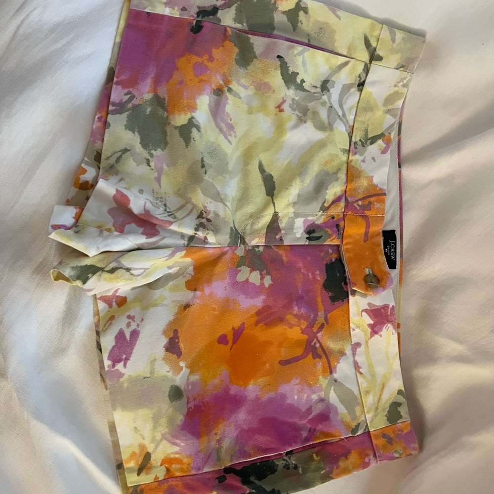 J crew floral shorts
